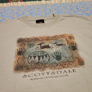 🌵🦌🌞 Vtg Scottsdale Arizona 🌎 Shirt Medium 🔥 Vintage 💎 ⛰️ Light Green West